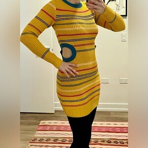 STAUD stripes sweater dress. Size s